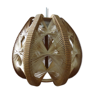 Hanging wood braided yarns Scandinavian design 60-70