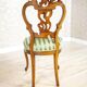 Chaises en noyer vintage vert clair, années 1890, ensemble de 5