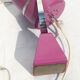 Purple metal floor lamp from the 70s, space age