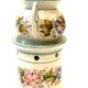 Polychrome porcelain tea pot with 20th century floral decoration