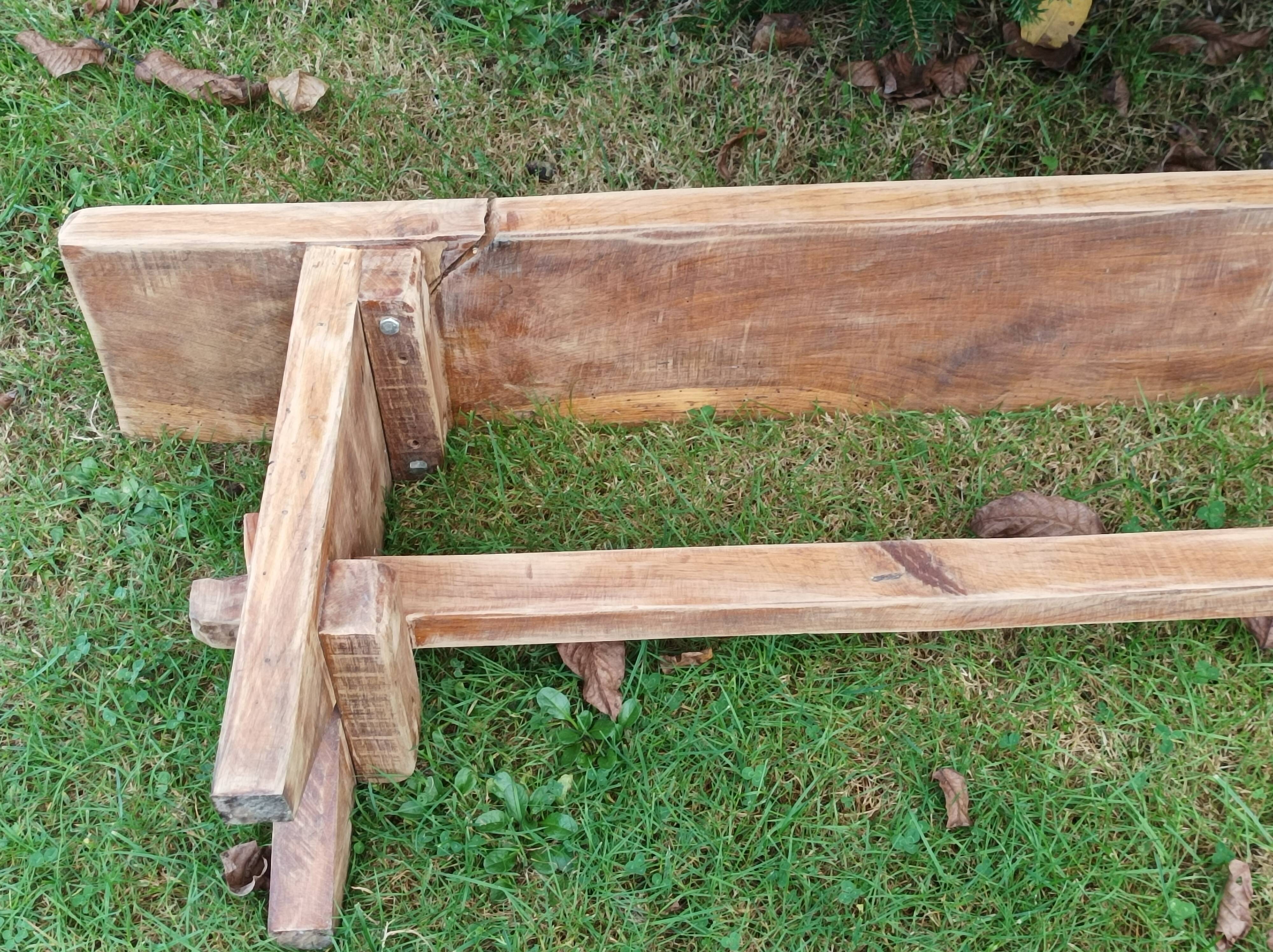 Banc de ferme en chêne