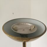 Lampadaire laiton et travertin 1970