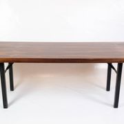 Coffee Table Made In Rosewood With Metal Frame From 1960s