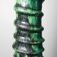 Large Tamegroute candlestick in green glazed terracotta, Morocco, 1960s-1970s.