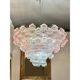 Romantic Venetian Pink "Rigadin Manubri" Murano Glass Chandelier in Venini