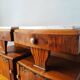 Paire de tables de chevet en noyer blond, Art déco 1940