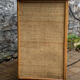 Vintage rattan and woven wicker chest of drawers 1970
