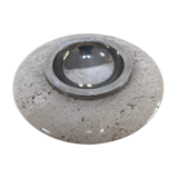 ASHTRAY in MARBLE and METAL CHROME Vintage circa 1970