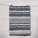 Handwoven recycled cotton rug - Grey and white