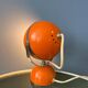 Orange mid-century space age eyeball table lamp