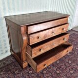 Restoration Walnut Chest of Drawers, 19th Century - Louis Style