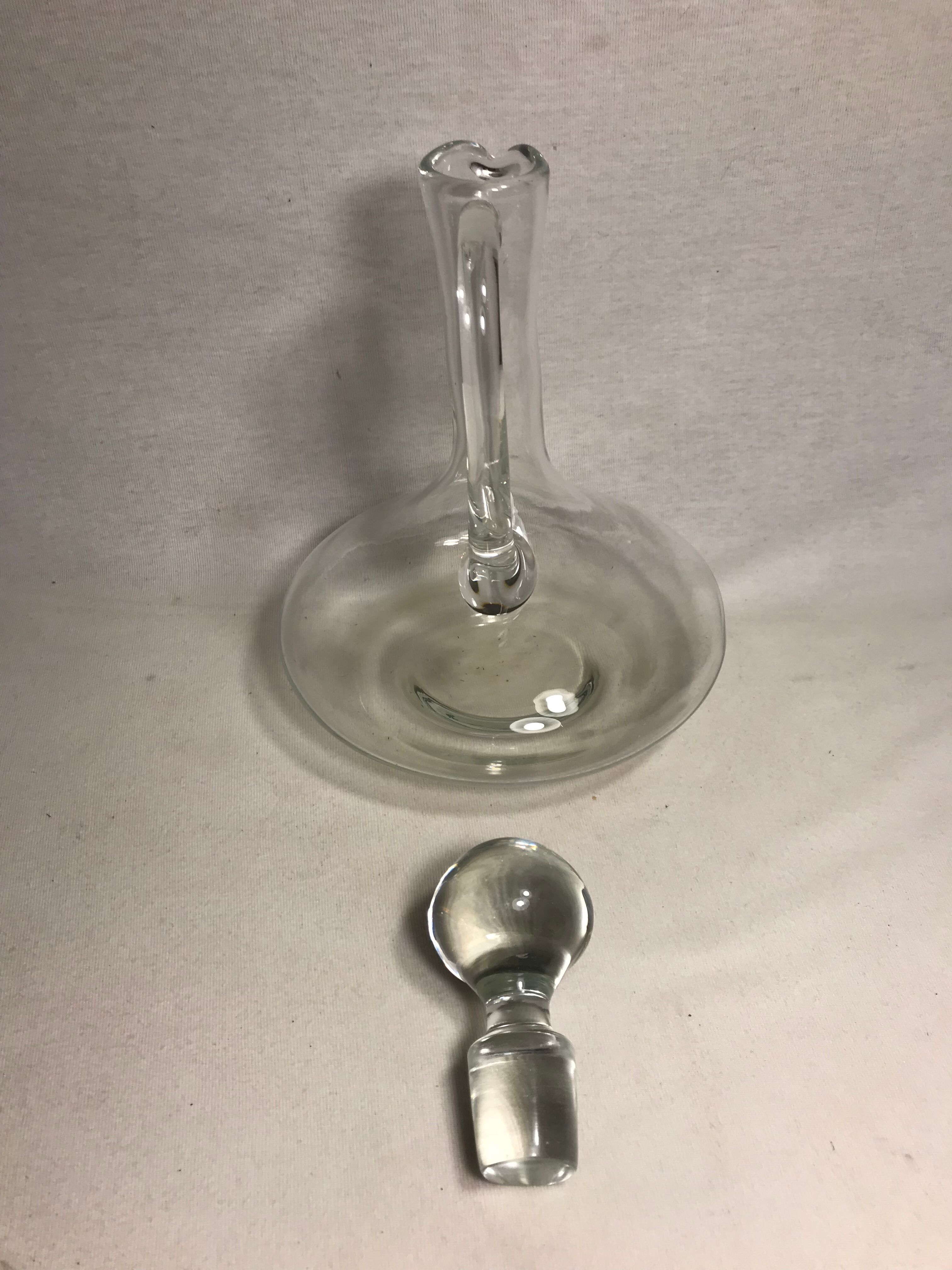 Old decanter glass + Cap Vintage jug Ewer