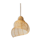 Rattan shell pendant light