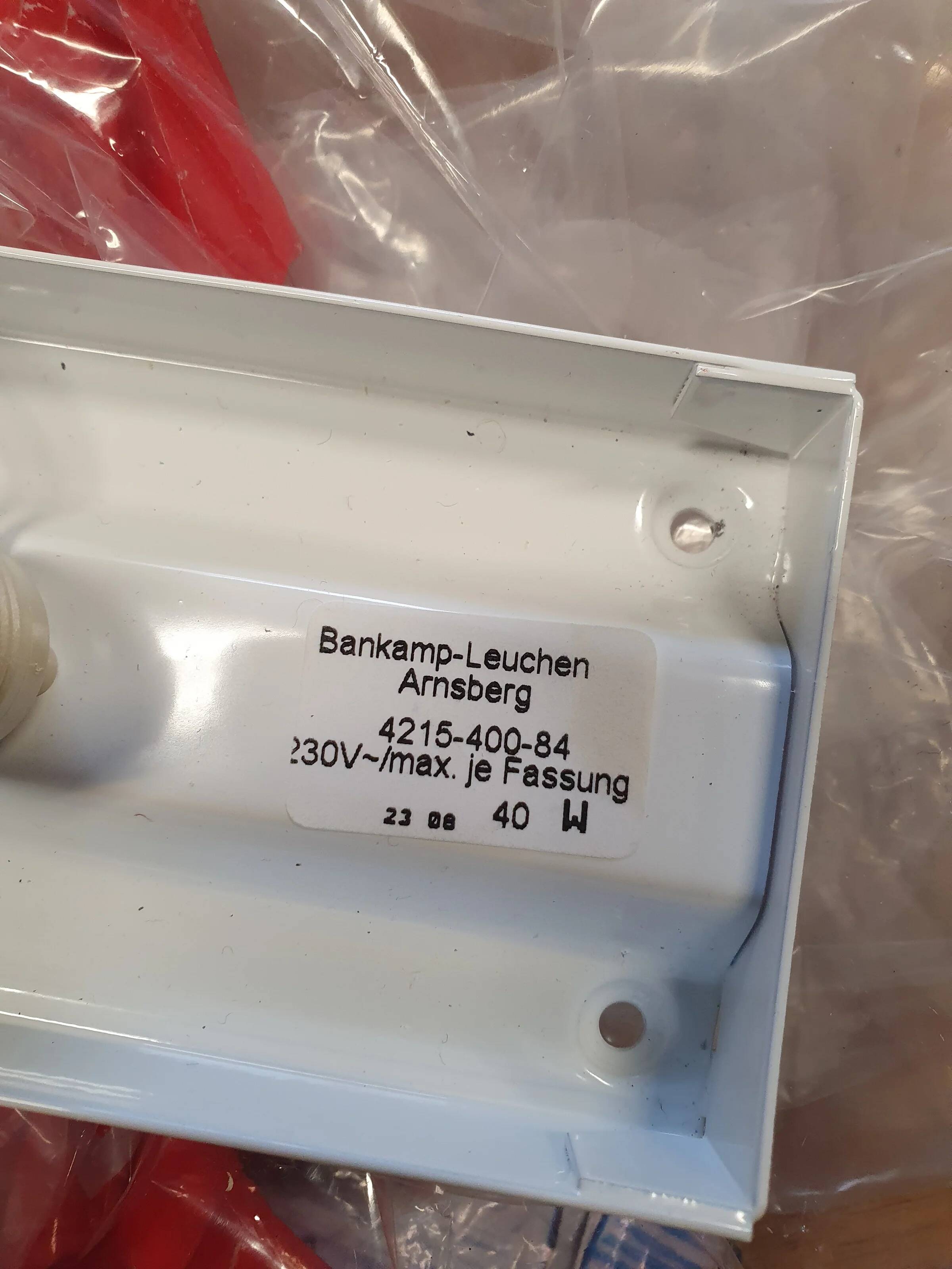 3 x Bankamp Leuchten sconces / wall lights '80s white glass / glass with a layer of copper