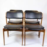 Set Of Four Dining Chairs Model OD 49 In Rosewood By Erik Buch From 1950s