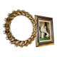 Vintage circular mirror in gold brass by christoph palma austria 1960