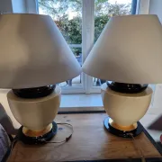 Lot de 2 lampes drimmer hollywood regency