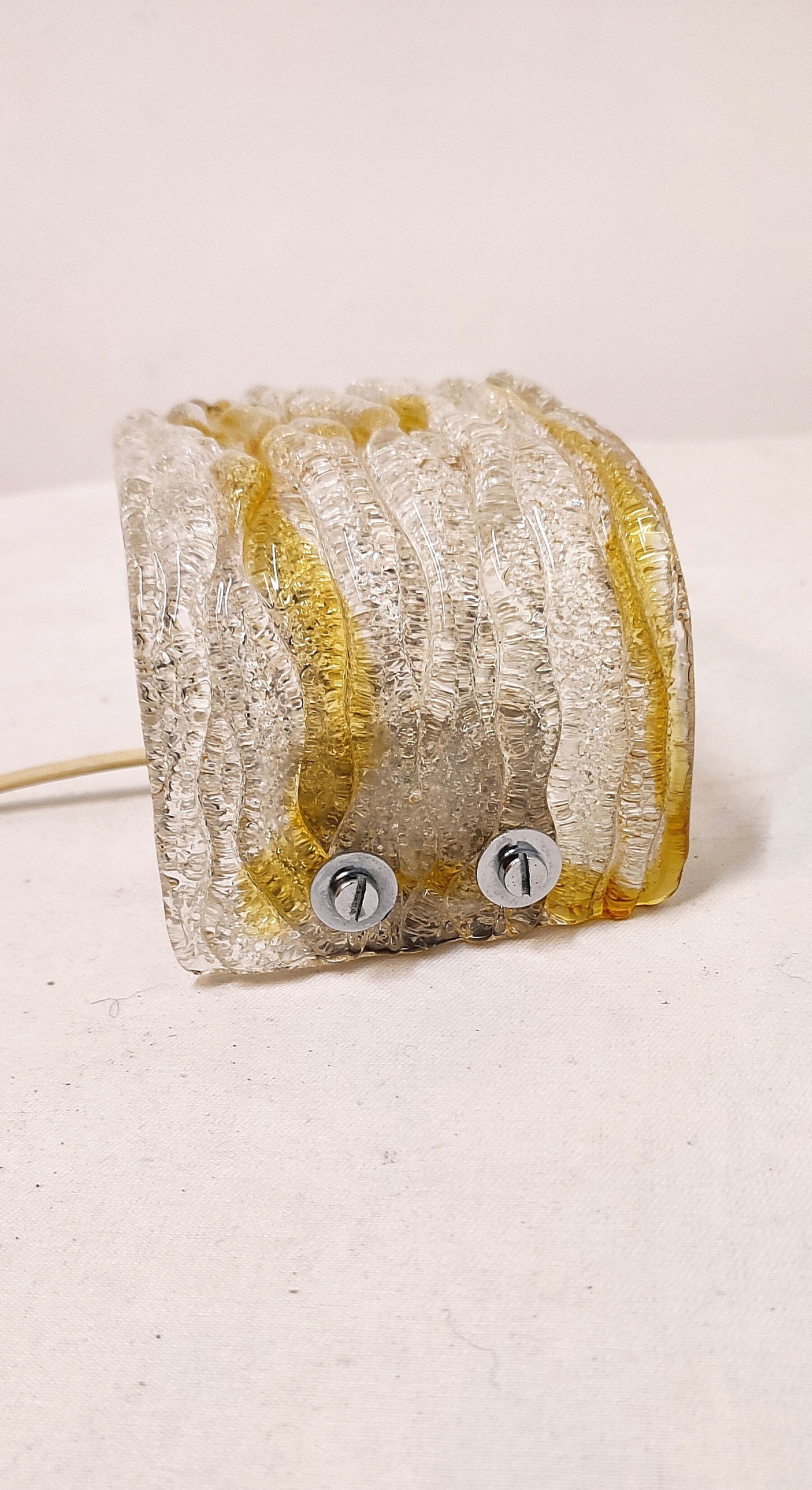 Murano glass wall lamp. Italy, 1960s.