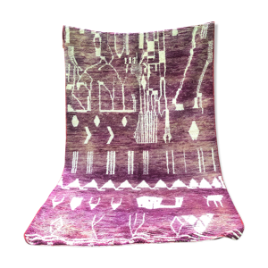 Tapis berbere boujaad violet comme un tableau