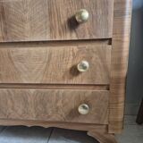Vintage art deco burr walnut chest of drawers
