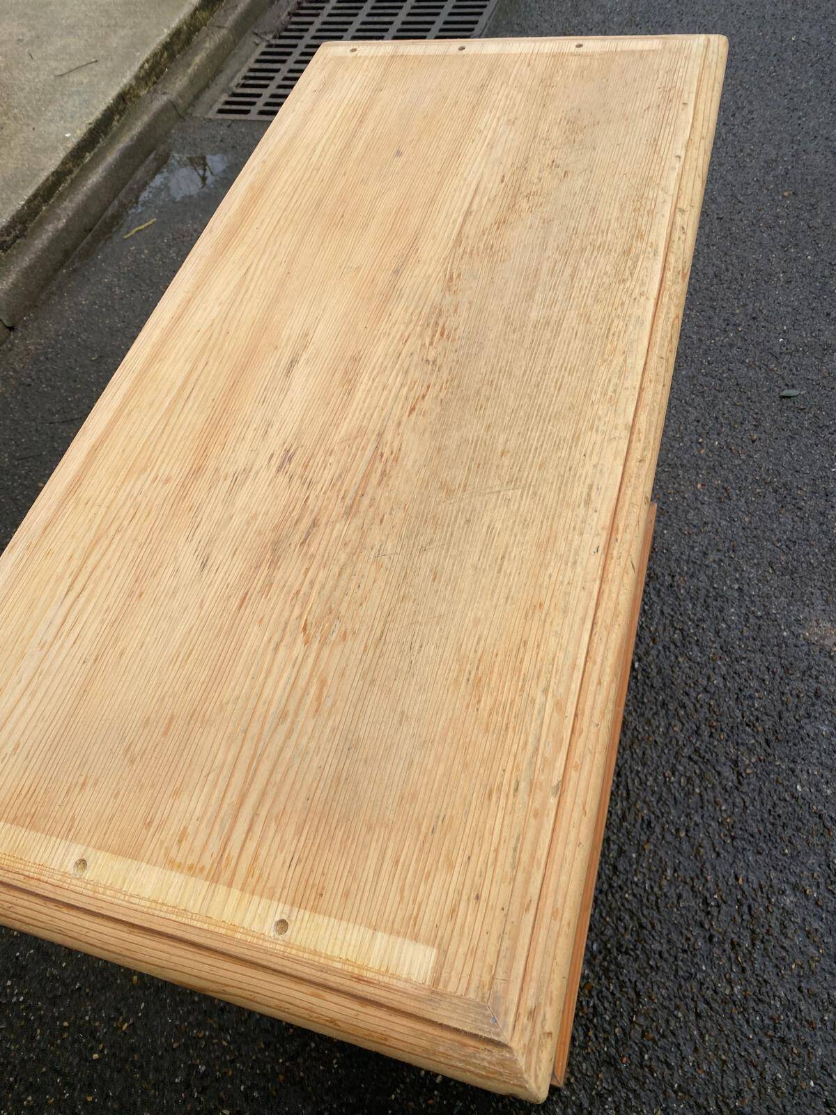 Vintage Scandinavian wooden shelf from the 1980s.