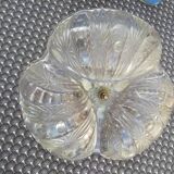 Ancien serviteur art nouveau en verre et métal