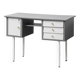 Vintage desk with drawers and metal legs 1970s modernism