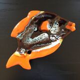 Empty orange fish pocket