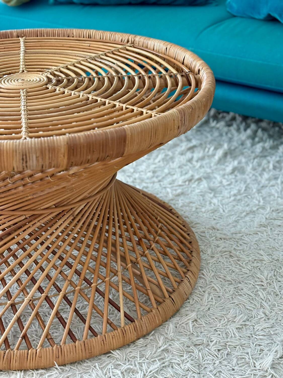 Rattan coffee table