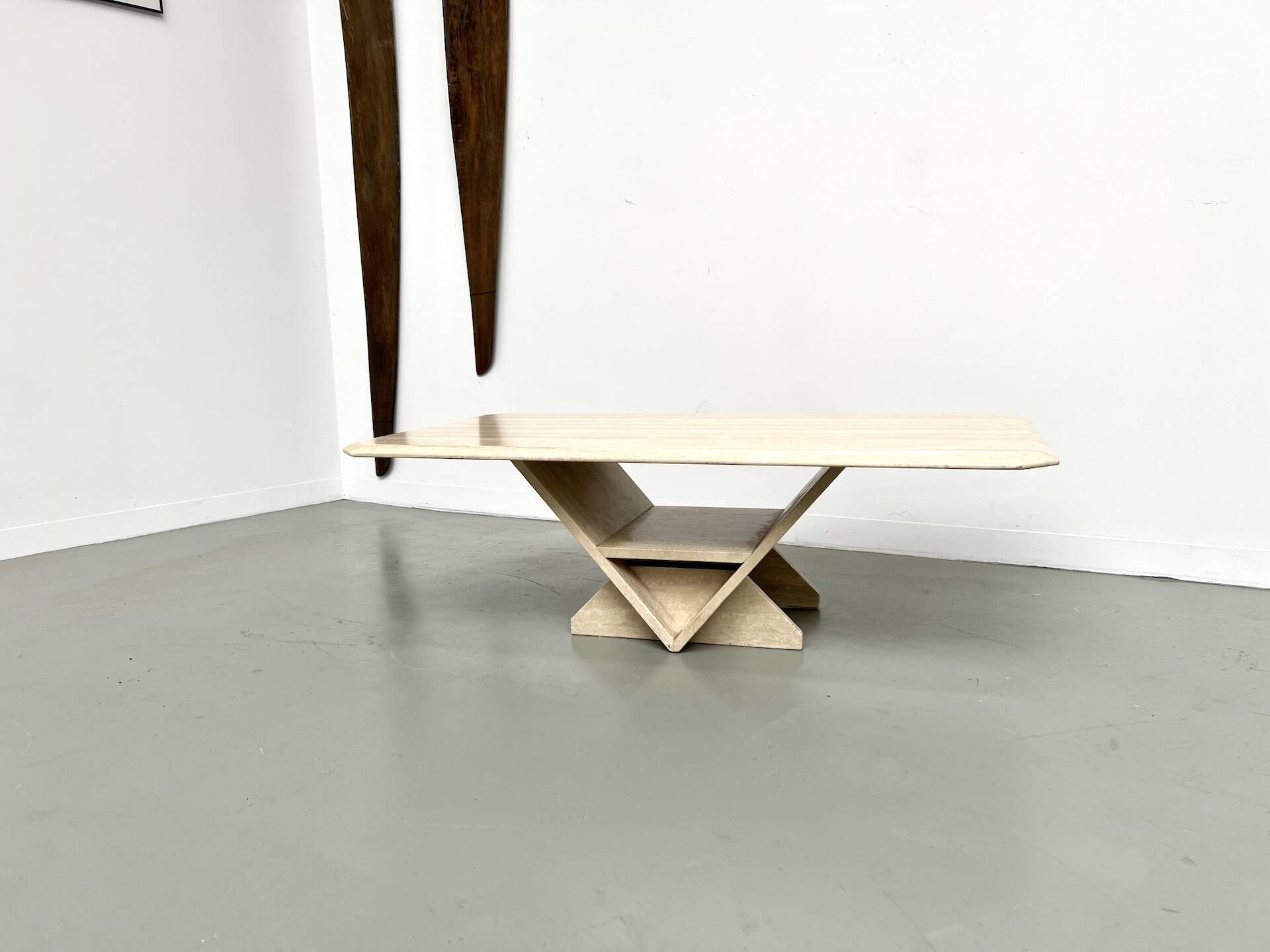 Travertine coffee table, Italy 1970
