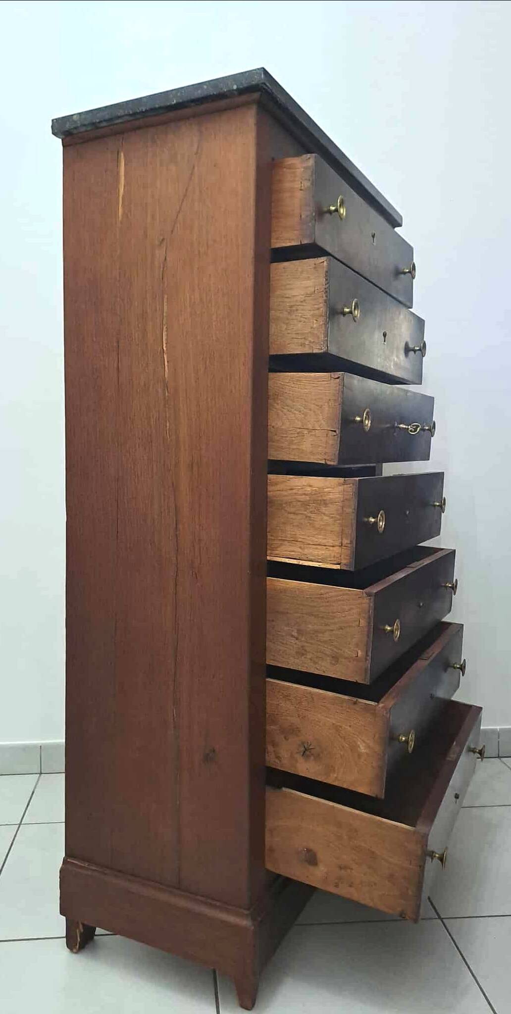 Semainier acajou Empire Restauration