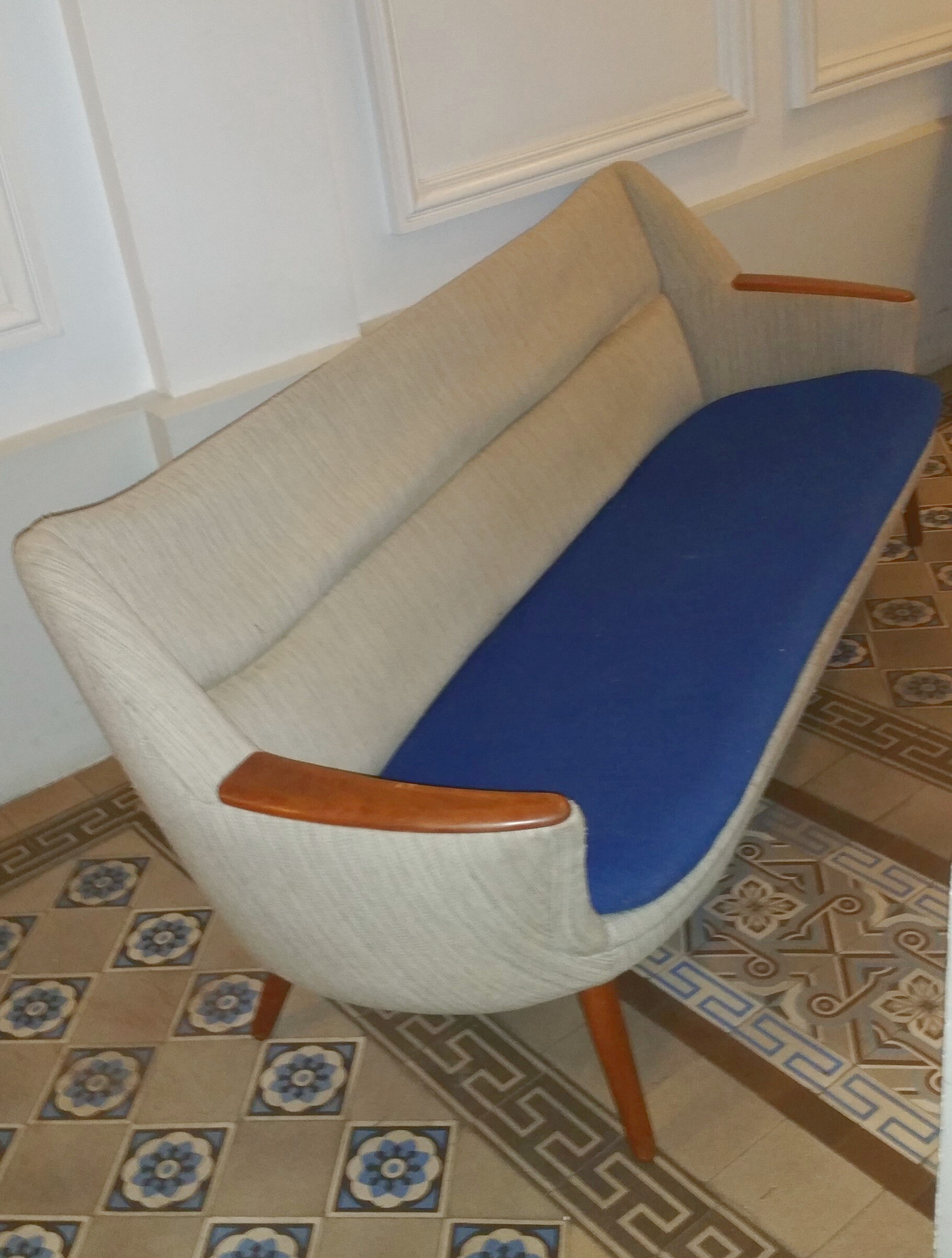 Rotex egg, 50s 60s danish sofa couch sculptural bi color