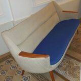 Canapé sofa danois rotex  egg, années 50 60 sculptural bi color