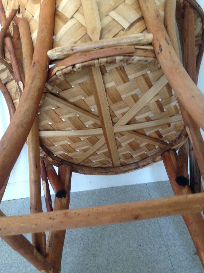 Pair of chestnut armchairs, Dordogne, 60s. Good condition