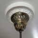 Tiffany-style floral stained glass pendant light in brass D40cm