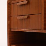 1960s Scandinavian Mahogany Floating Nightstand
