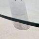 K1000 Glass & Carrara Marble Coffee Table Team Form AG, Ronald Schmitt, 1975