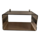 M. Dumas plexiglass and chrome shelf locker