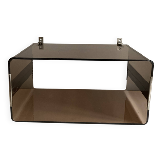 M. Dumas plexiglass and chrome shelf locker