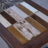 Ceramic and fir coffee table, 1960s