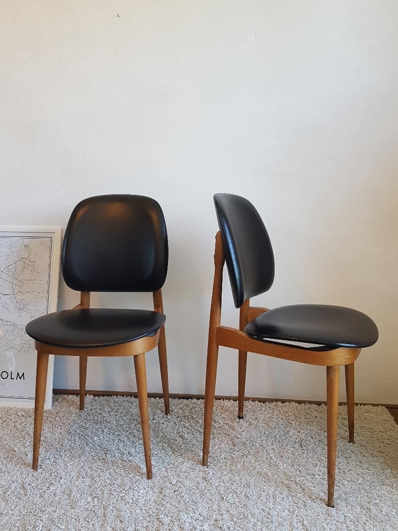 Pair of Baumann chairs model Pegasus circa 1960