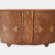 Art Deco curved walnut buffet with marquetry, 1930s