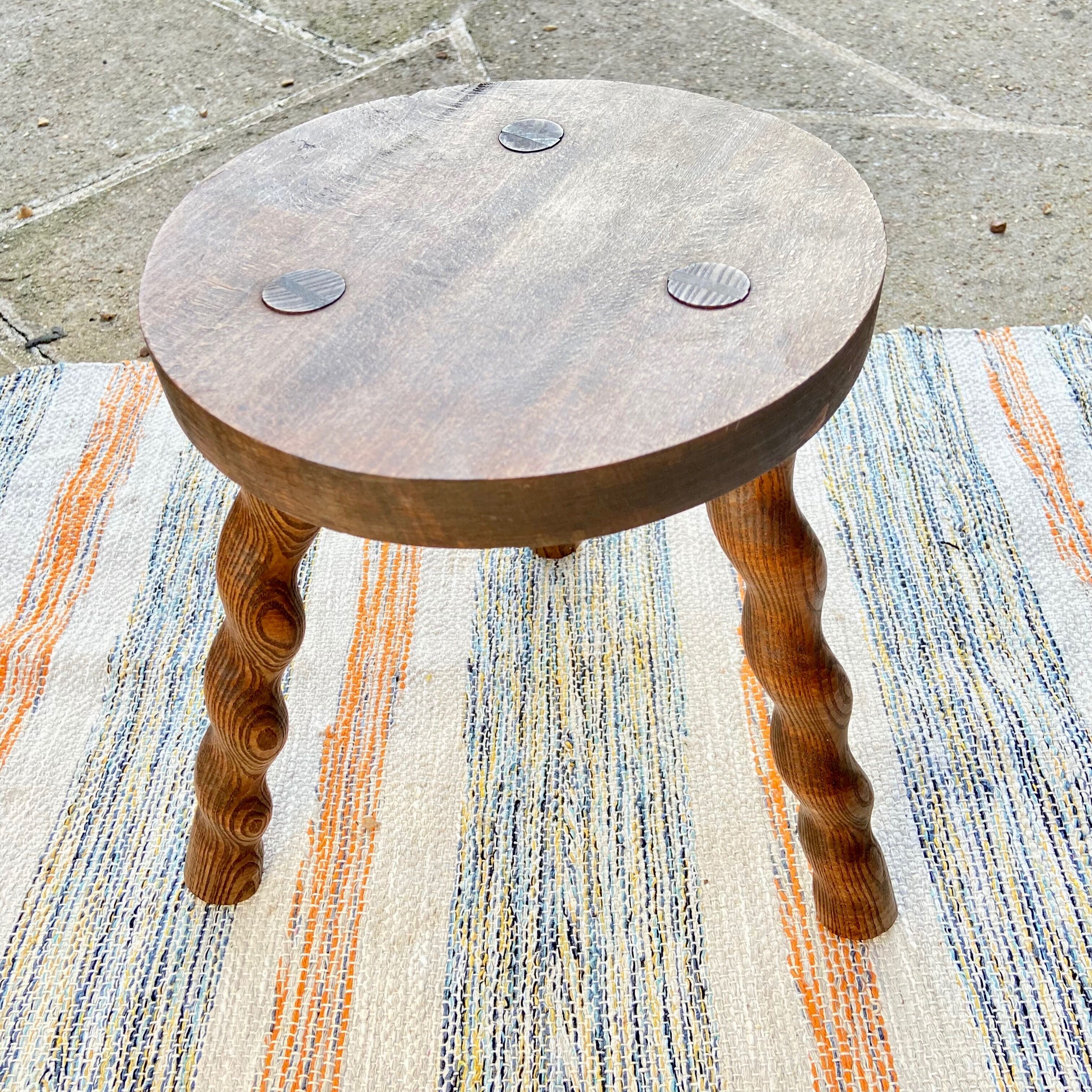 Brutalist tripod stool