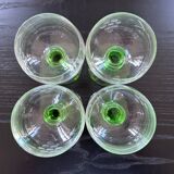 Set of 4 engraved white wines