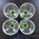 Service of 4 engraved white wine glasses