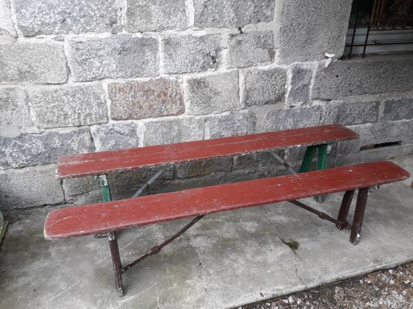 Paire de bancs pliant guinguette