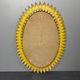 Midcentury bohemian hollywood regency spanish gilt metal sun mirror, 1960s