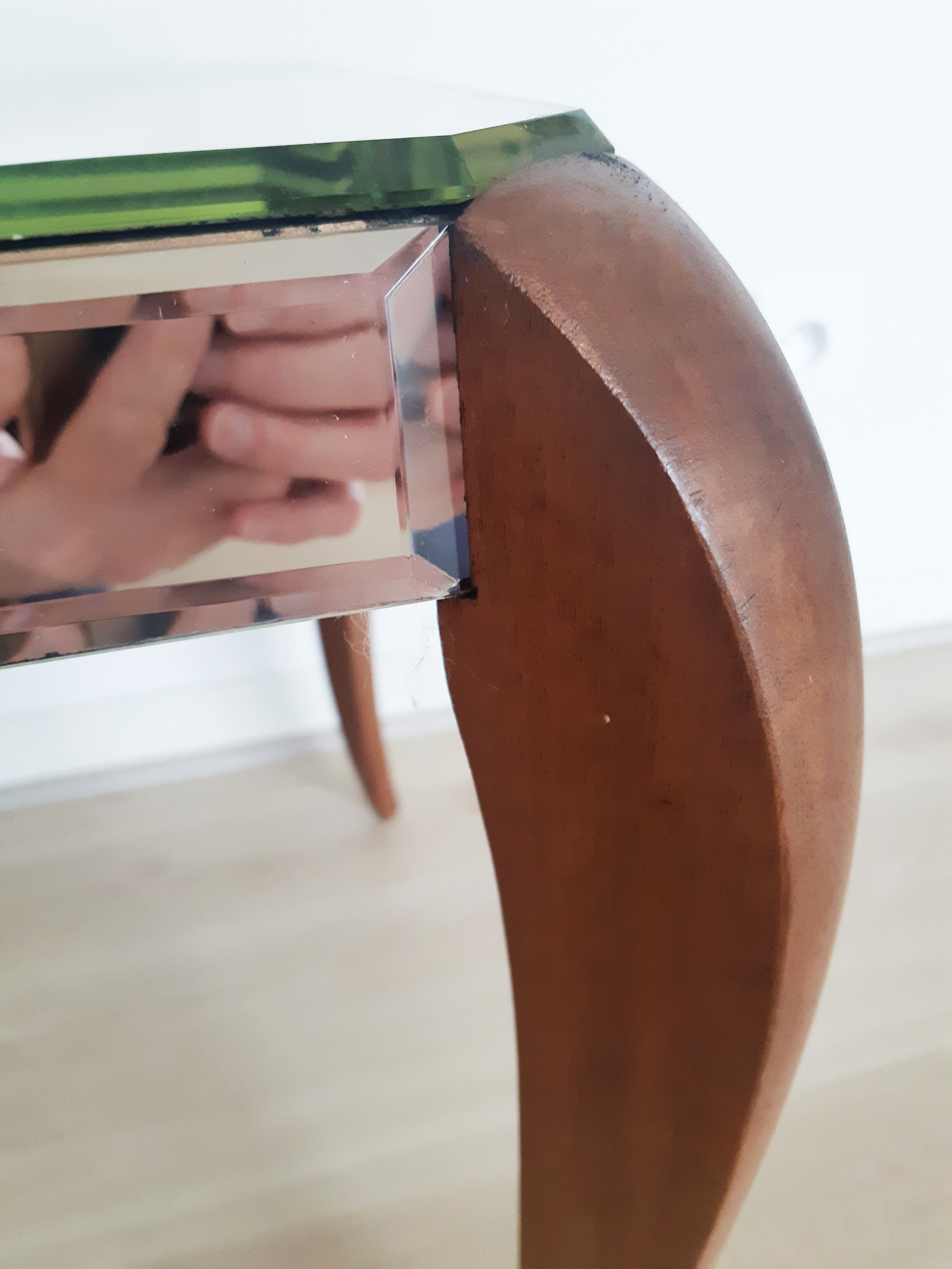 Mirrored coffee table, art deco