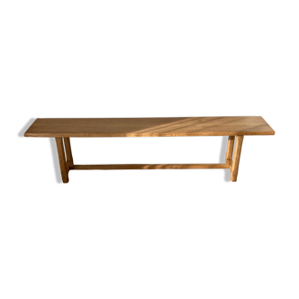 Solid oak bench