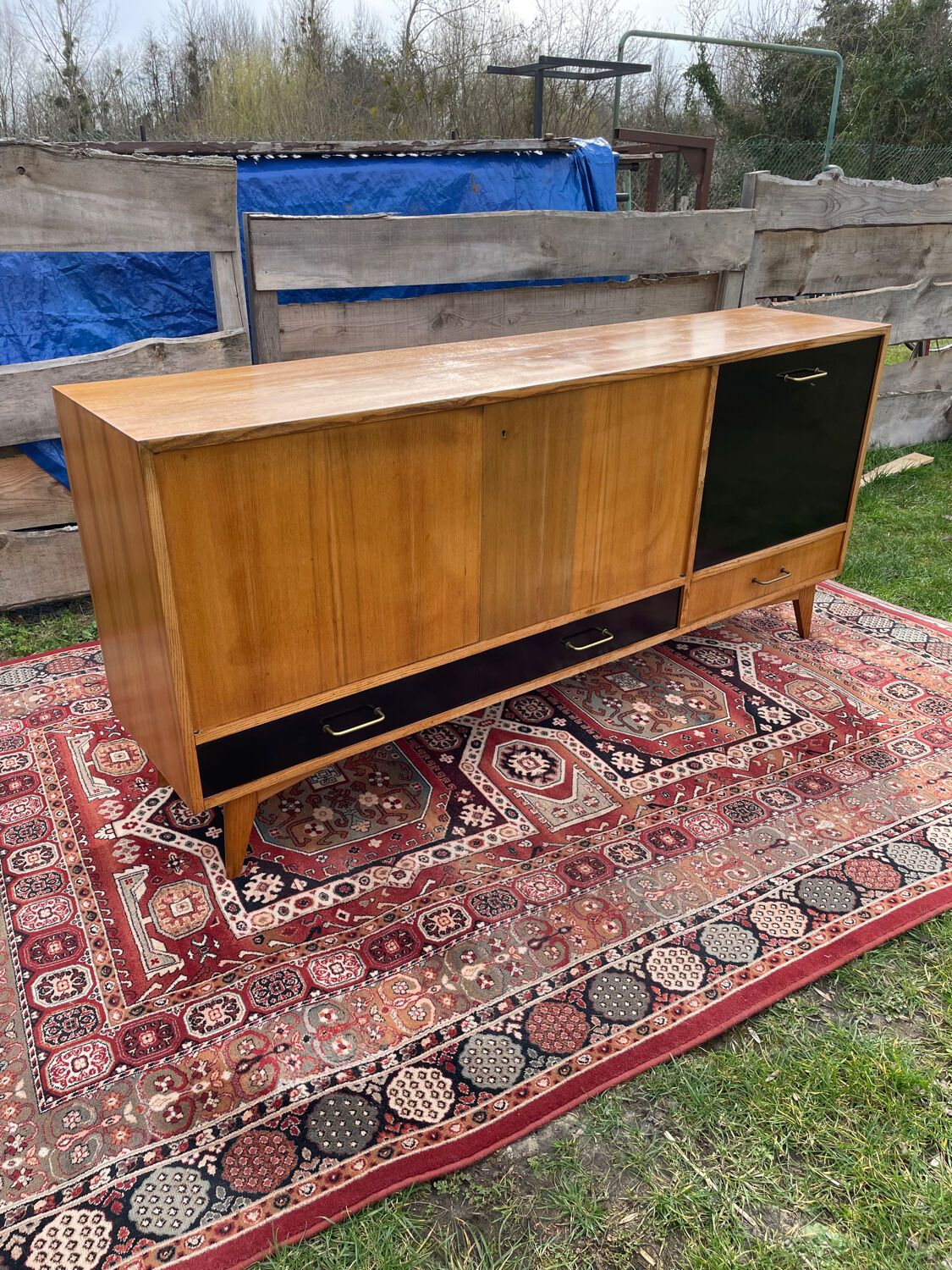 Vintage dining table designed by Charles Ramos from the 50s